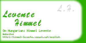 levente himmel business card